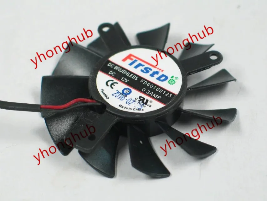 FIRSTD FD6010U12S DC 12V 0.3AMP 2 провод Сервер вентилятор охлаждения|round fan|server fandc fan 12v |