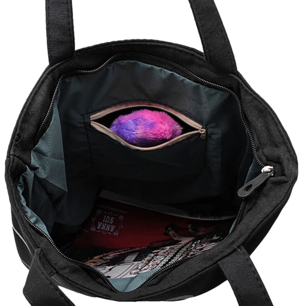 

New Canvas shopping bag supermarket trolley bags large capacity handbag reusable tote bag Simple eco bag women handbags