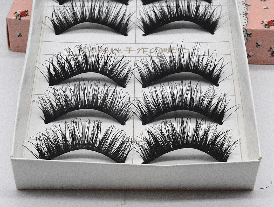Косметические ресницы крест использование стойкий макияж Ложные натуральные