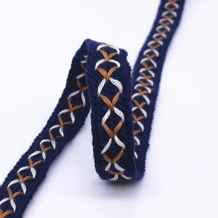 5/8 &quot10 мм темно синий вязаный хлопковый веревочный корсаж ленты DIY ручной работы