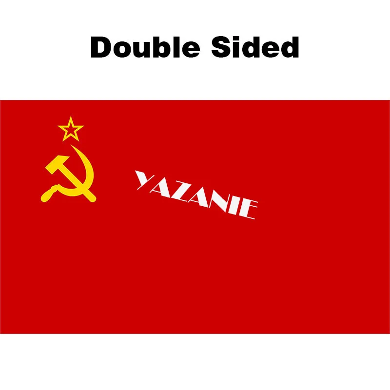 Double Sided YAZANIE двусторонний флаг СССР для нашей советской родины красный коммунизм холодная война флаг СССР и баннер - Цвет: Double Sided
