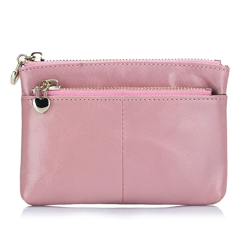 Модный кошелек на молнии держатель для ключей чехол из натуральной коровьей кожи