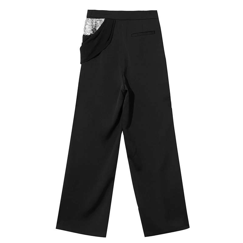 TWOTWINSTYLE повседневные женские брюки с блестками высокой талией большие размеры