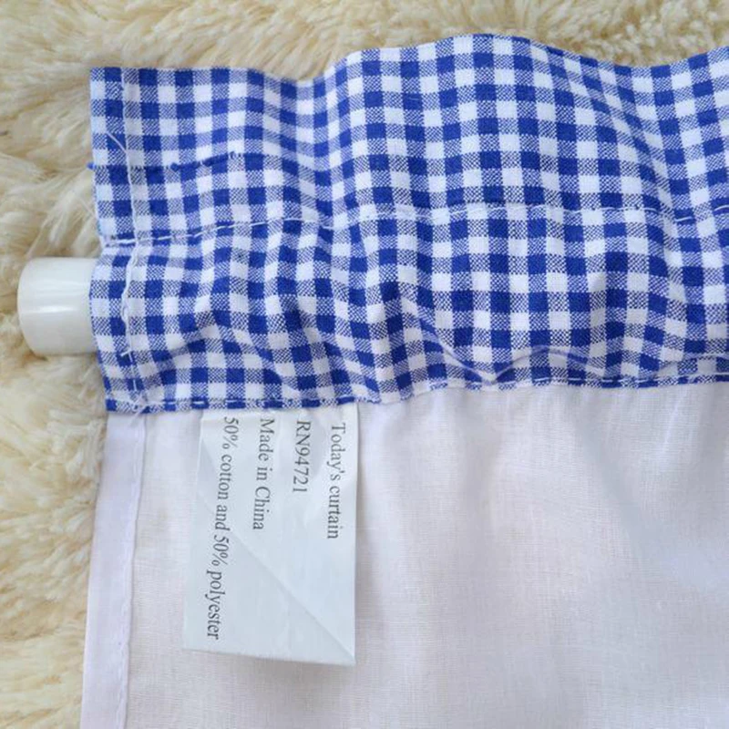 Декоративные кухонные шторы в клетку маленькие панели Новое поступление