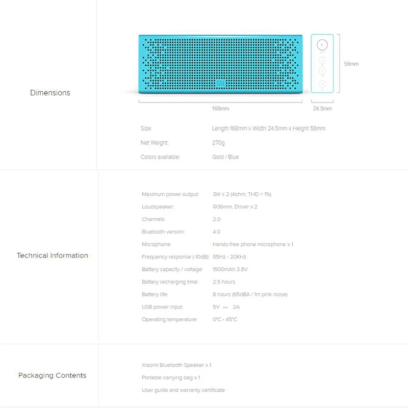 Оригинальный Xiaomi mi Bluetooth Динамик Беспроводной стерео ni Портативный MP3 плеер
