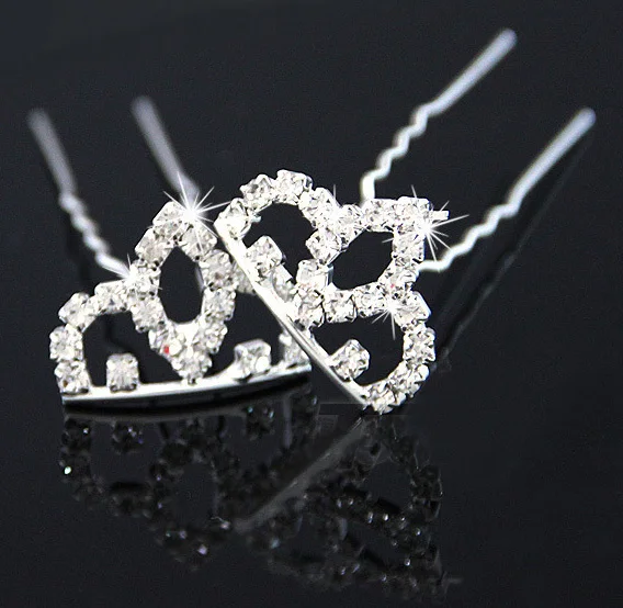 Изысканные заколки для волос с кристаллами невесты маленькие корона аксессуары