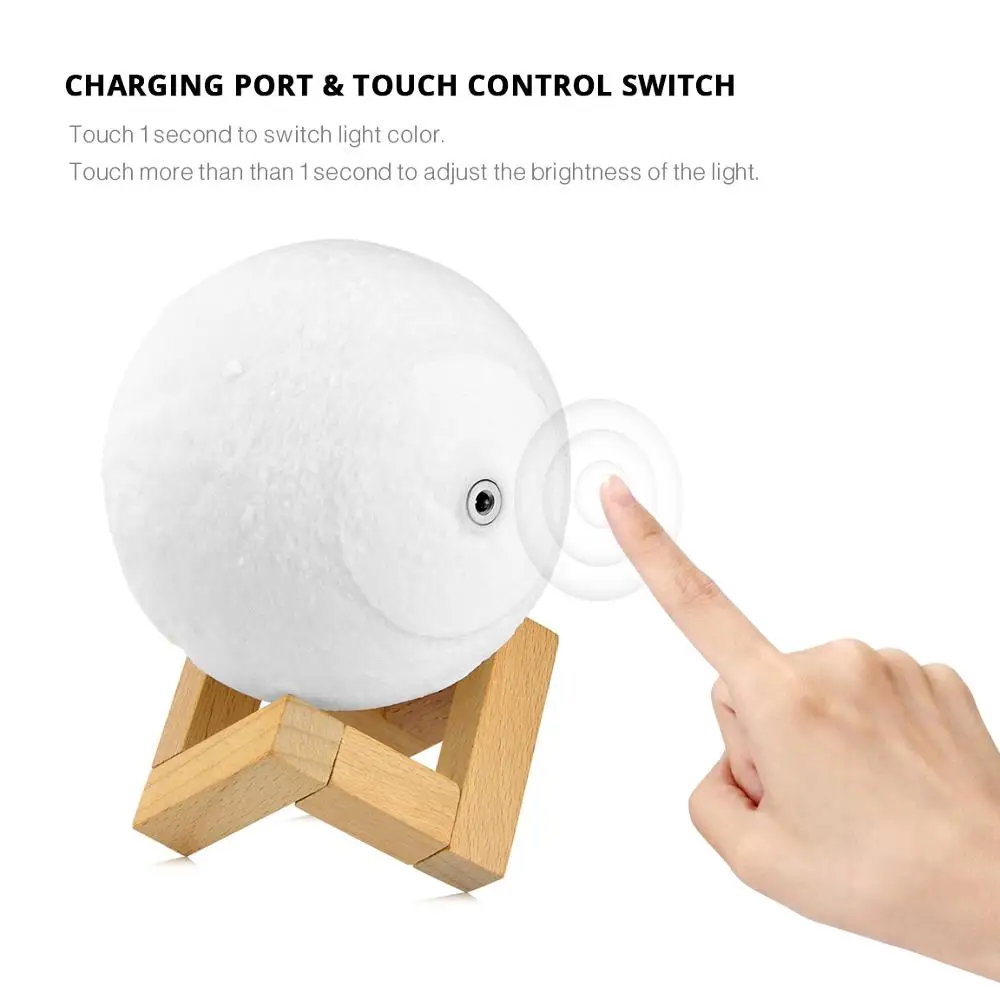 Светодиодная настольная лампа перезаряжаемый прикроватный светильник с