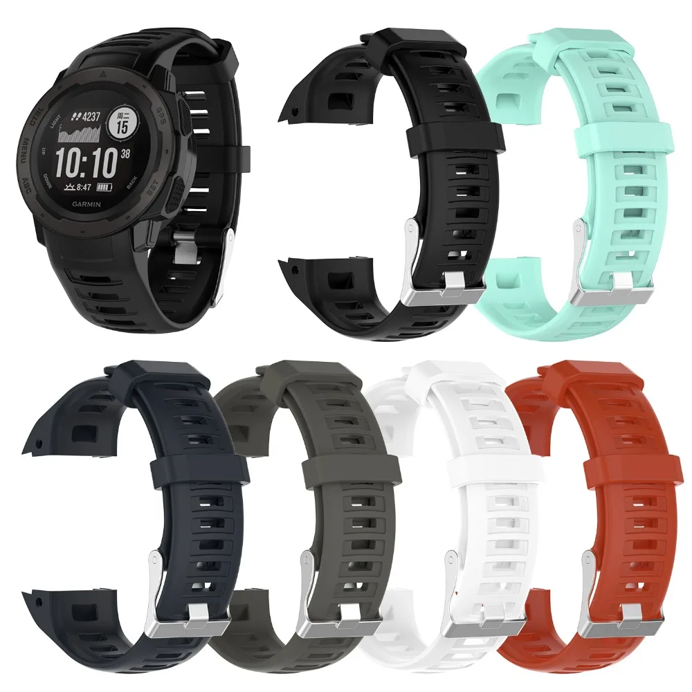 Ремешок силиконовый для смарт часов Garmin Instinct резиновый сменный Браслет наручных