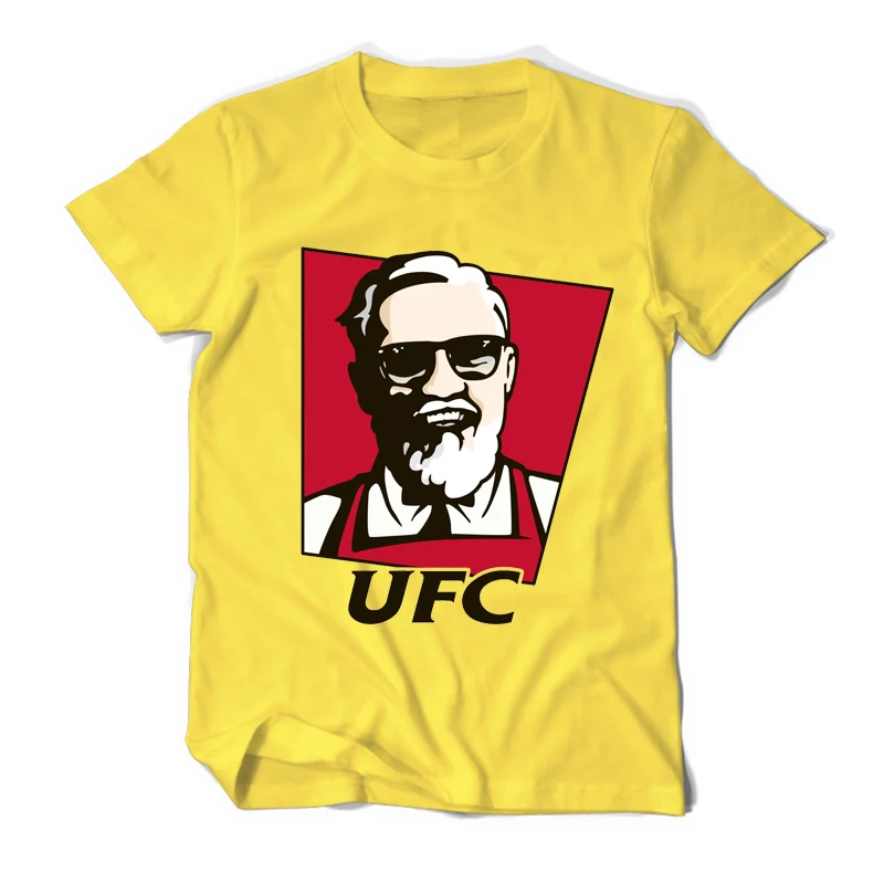 JP0039 Летняя футболка Conor McGregor UFC KFC Colonel Harland Sanders с креативным дизайном, футболка с коротким рукавом, мужские хлопковые футболки, забавная футболка - Цвет: JP0039