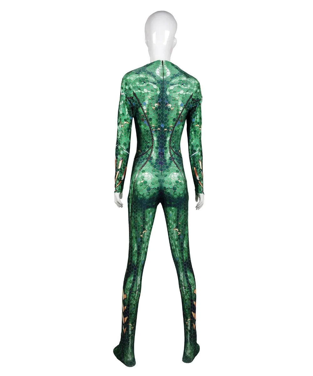 Костюм Mera Aquaman фильм версия Косплей Боди 3D импраймер кожа спандекс зентай костюм