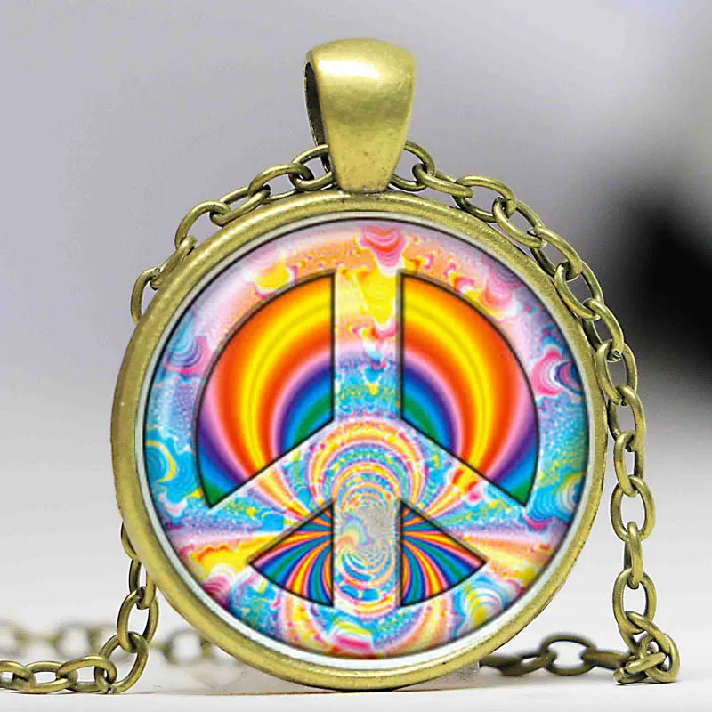 1 unids ожерелье Хиппи мир хиппи кулон ювелирные изделия кристалл подарок