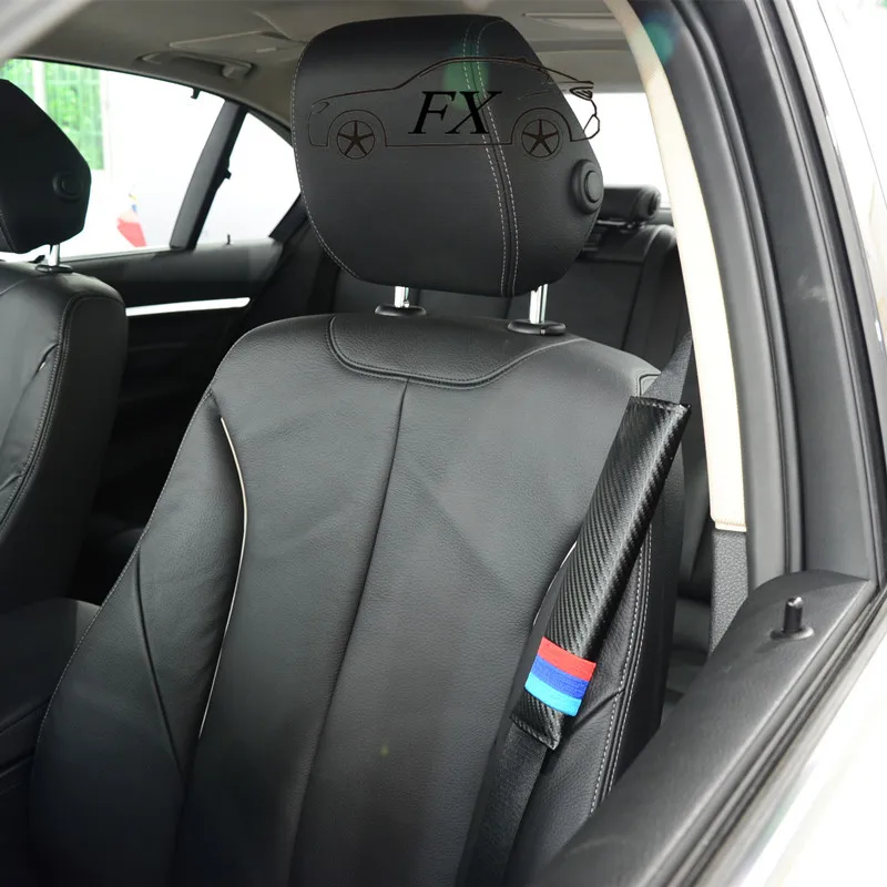 2 шт./лот Тюнинг автомобилей углеродного волокна накладка на ремень безопасности