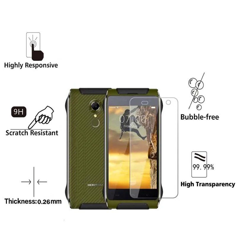 9H 2.5D 0 26 мм Закаленное стекло протектор для Homtom HT20 Pro 4 7 дюймов LED экран закаленное