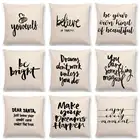 Горячая продажа черно-белые стильные декоративные буквы смелая уверенность надеюсь сильные теплые слова каллиграфия Подушка диванная подушка