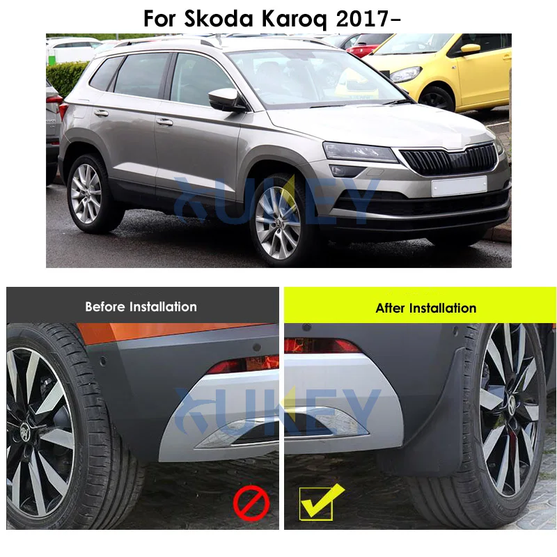Набор автомобильных брызговиков для Skoda Karoq 2017 2018 2019 брызговики задний