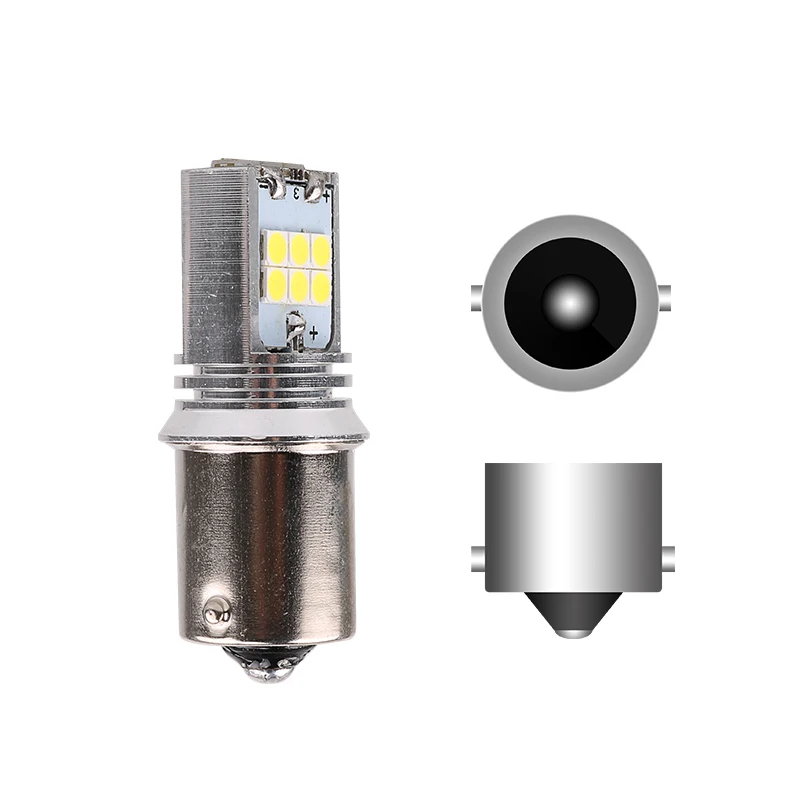 Hlxg 2 шт. P21W LED 1156 BA15S светодиодные лампы 500Lm Авто Сигнал поворота Задний стоп-сигнал
