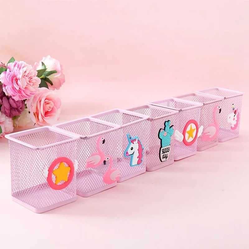 Новые творческие Kawaii розовый единорог С КАКТУСОМ и фламинго квадратная коробка