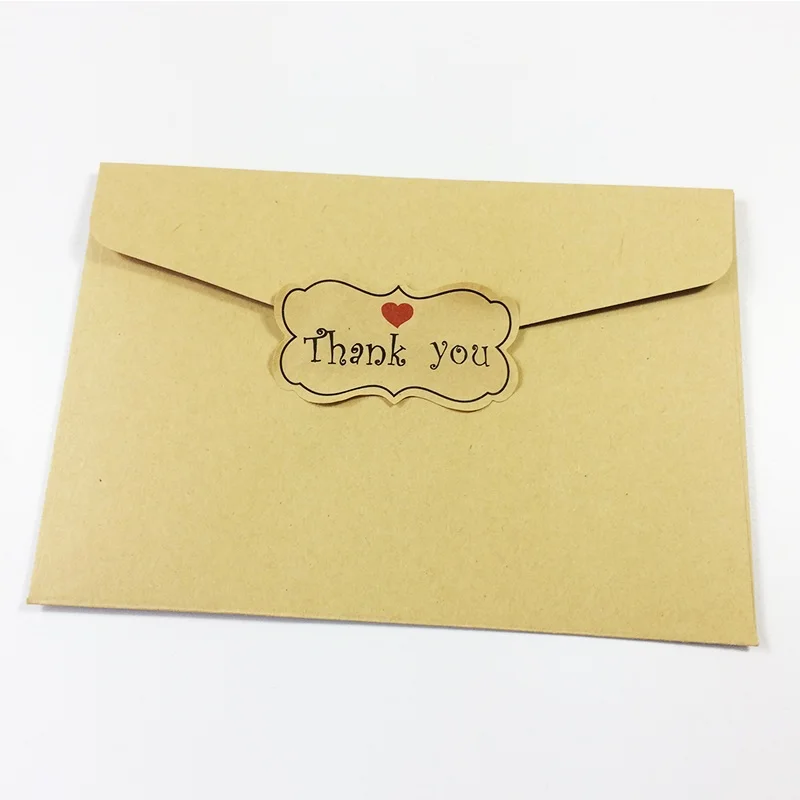 80 Pcs/lot Vintage Thank You With Red Heart Sealing Paste DIY Gift Wrap Decorative Stickers Wedding Packaging Label Party|stickers cute|stickers