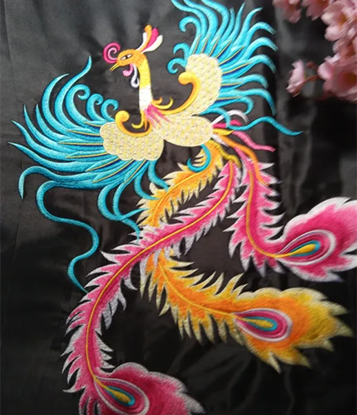 miao satin fabric phoenix embroidery patch cloth jeans bag oriental totem applique trim boho hmong sew accessories ethnic tribal | Дом и сад