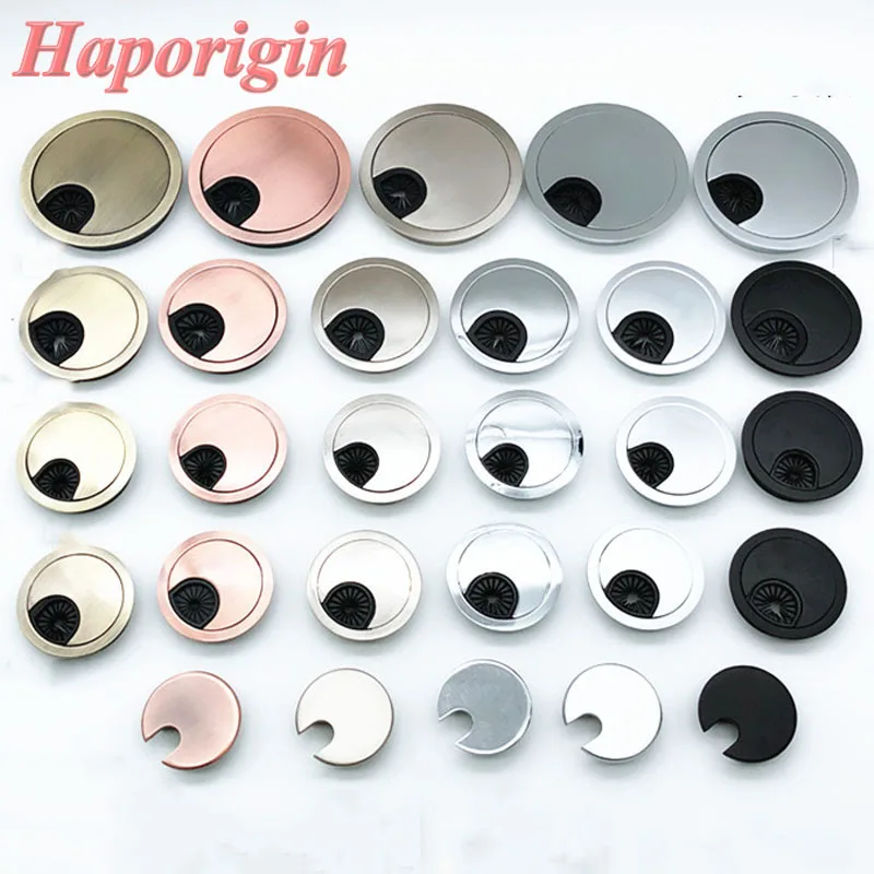 

Computer desk line hole cover Grommet Desk Table Cable Tidy Outlet Port Surface Wire Hole Cover Switch Plates Cabin Haporigin
