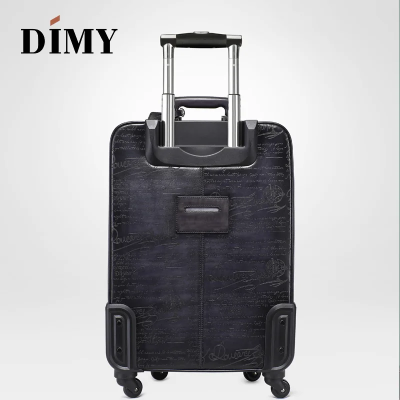Кожаный чехол на колесиках DIMY мужской деловой чемоданчик женский кожаный