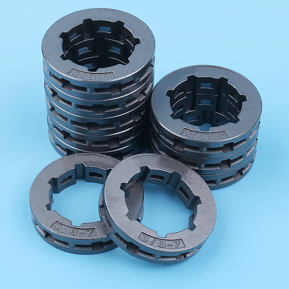 10 шт. звездочки обода 3/8 дюйма 7 Т 22 мм шплинов для Stihl 038 MS380 MS381 MS440 046 MS460 050 051 075 076 066