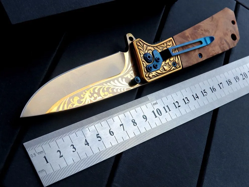 Складной нож CM71 охотничьи ножи для кемпинга стальные + деревянные ручки