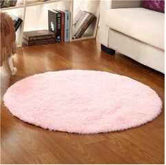 Koop Thuis Leveringen 1 Size Coral Fleece Zachte Ronde Tapijt Antislip Water Tekening Vloerkleed Stoel Yoga Mat Voor Slaapkamer Woonkamer