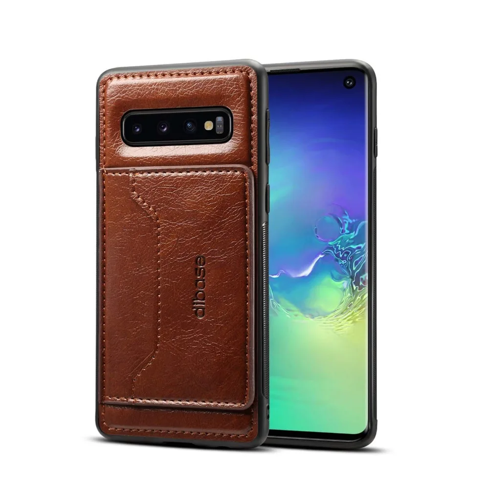 Чехол для Samsung Galaxy S10 чехол plus мягкий бампер из ТПУ держатель карт автомобильный