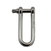 m8 60mm long d shackle marine grade stainless steel aisi 316 long d rigging screw pin shackle hooks boat rigging hardware 5pcs
