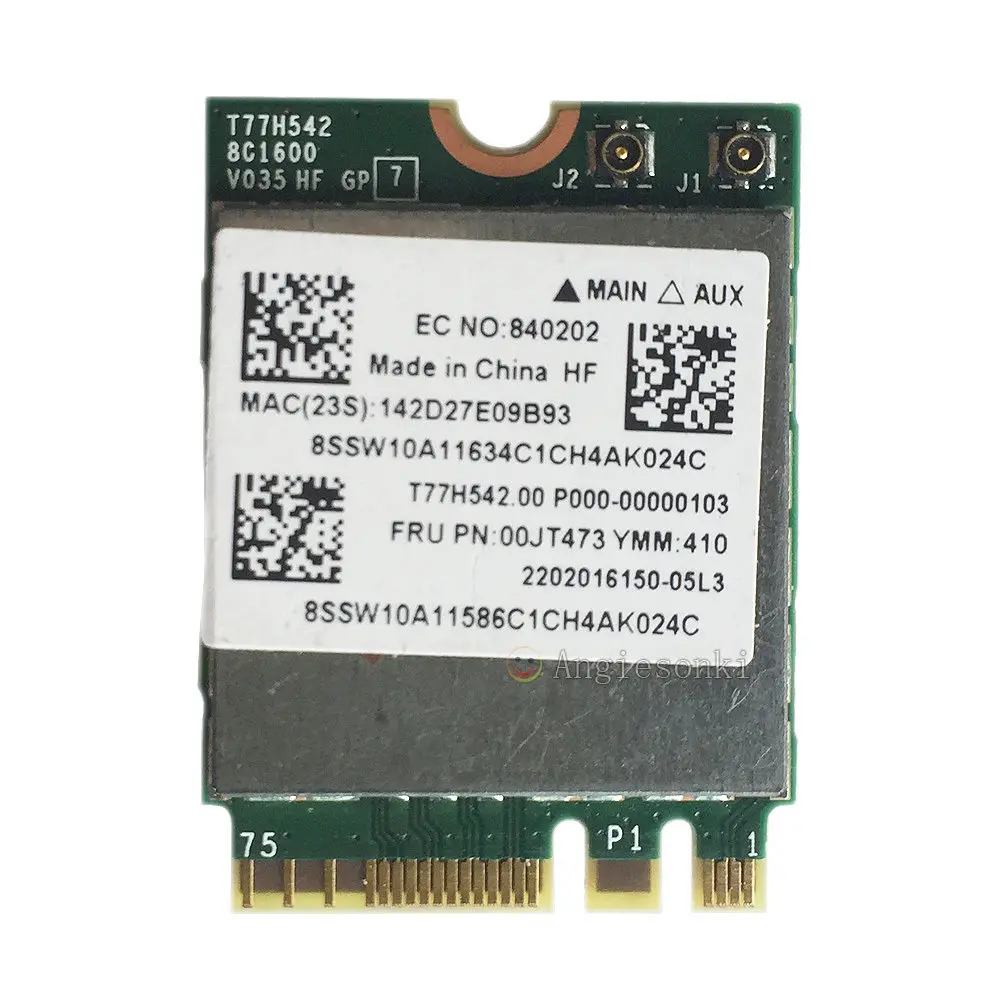 BCM943162ZP AC WLAN карта 2 4G & 5G 433M Wifi + Bluetooth 4 0 NGFF FRU 00JT473 для Lenovo G50 30 45 70M Z50 70 75 E455 E555|wlan card|wifi