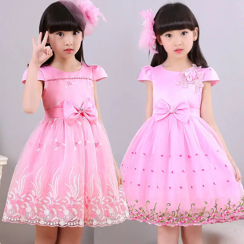 Summer Girls Dresses New 2021 Korean Version Sleeveless Fashion Western Style Embroidered Lace Casual Children | Детская одежда и