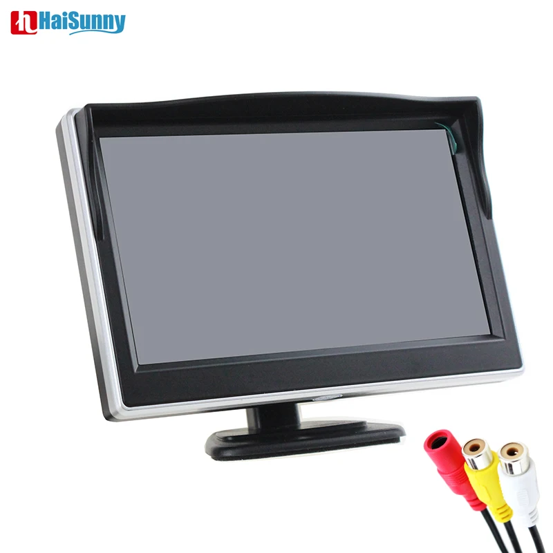 HaiSunny 5 дюймовый TFT LCD 800*480 Автомобильный Обратный монитор PAL/NTSC 2 полосный видео