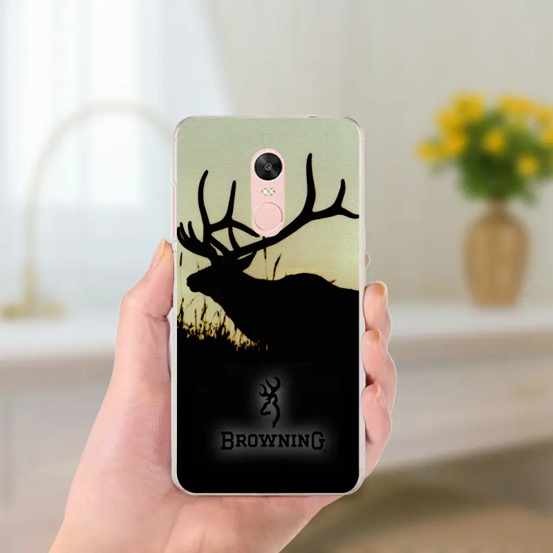 Горячие Browning для охоты на оленя головы Мягкие силиконовые ТПУ чехлы телефонов