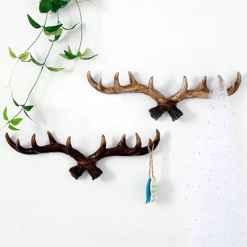 

Nordic Style Resin Deer Horn Wall Hanging Decoration Horn Deer Horn Hook For Room Wall Decor Nordic Scandinavian Room Decoration