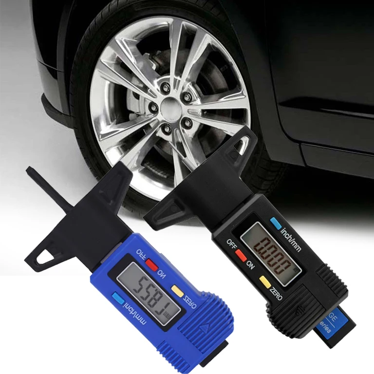 Tire Depth Measure Tool Spare Measurer Portable Caliper Tyre Tester Digital Car Automobile Thread Gauge |