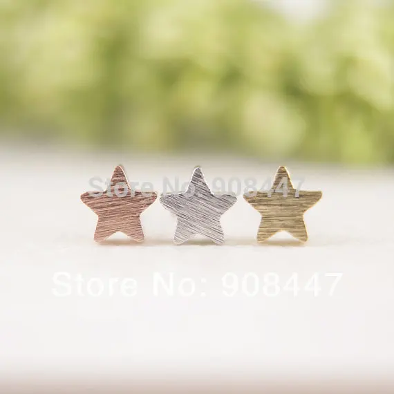 Женские матовые серьги SMJEL 30pcs-S025 модные серьги-пусеты со звездочкой оптовая