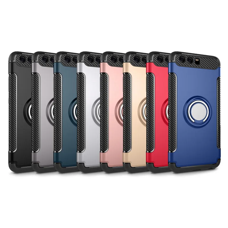 Prouphcs For Huawei P10 Case Car Ring Holder Bracket Armor Cover Heavy Duty Full Protection Phone Plus |