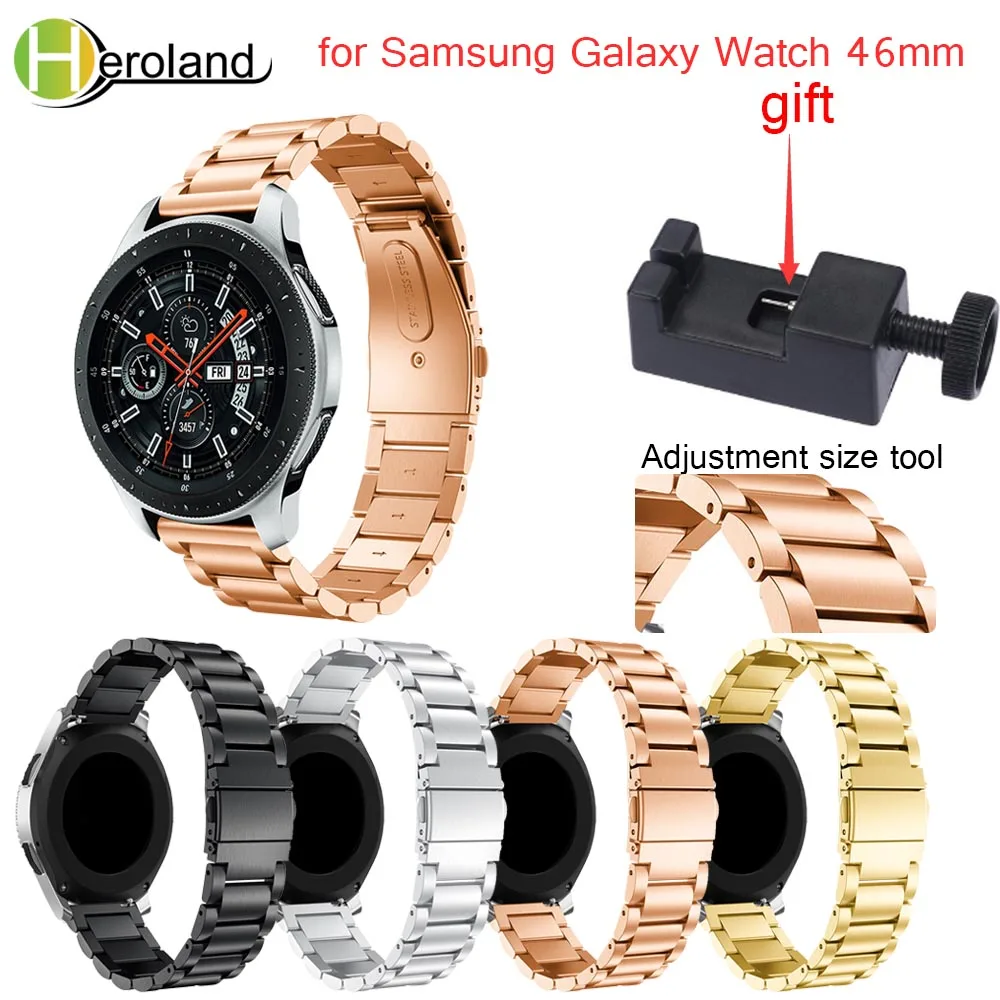22 мм ремешок из нержавеющей стали для samsung Galaxy Watch 46 мм металлический ремешок для samsung gear S3 классический Frontier ремешки для часов
