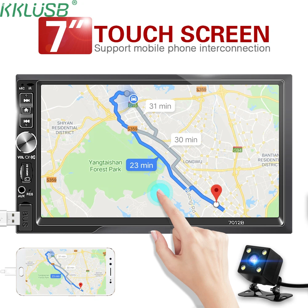 2din Авторадио автомобильное радио Playe 2 din 7 ''дюймовый ЖК сенсорный экран Bluetooth