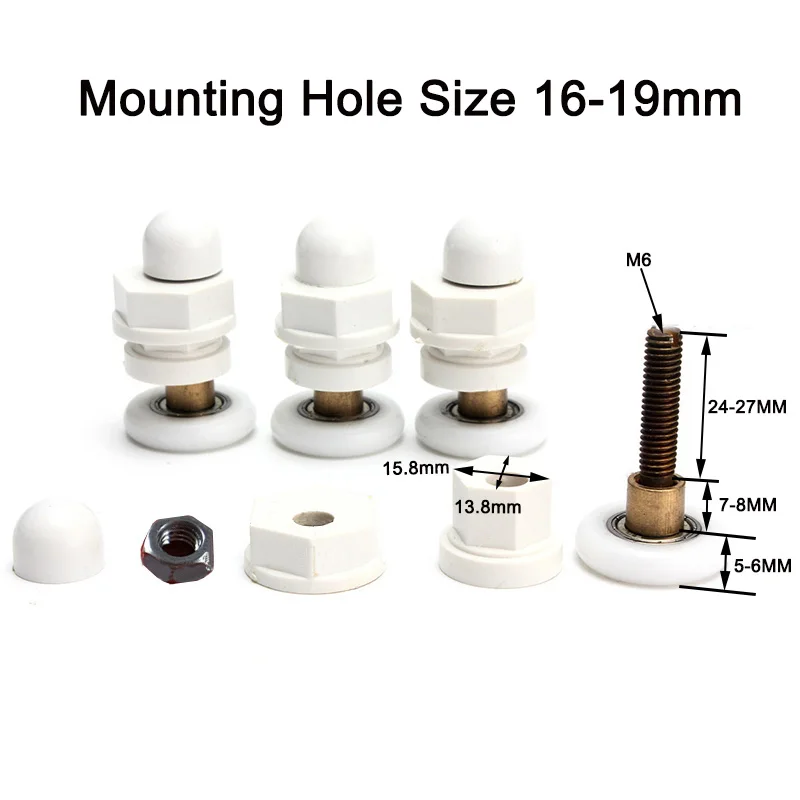 Ролик для раздвижной двери 100 шт. колесный ролик душевой кабины детали ванной