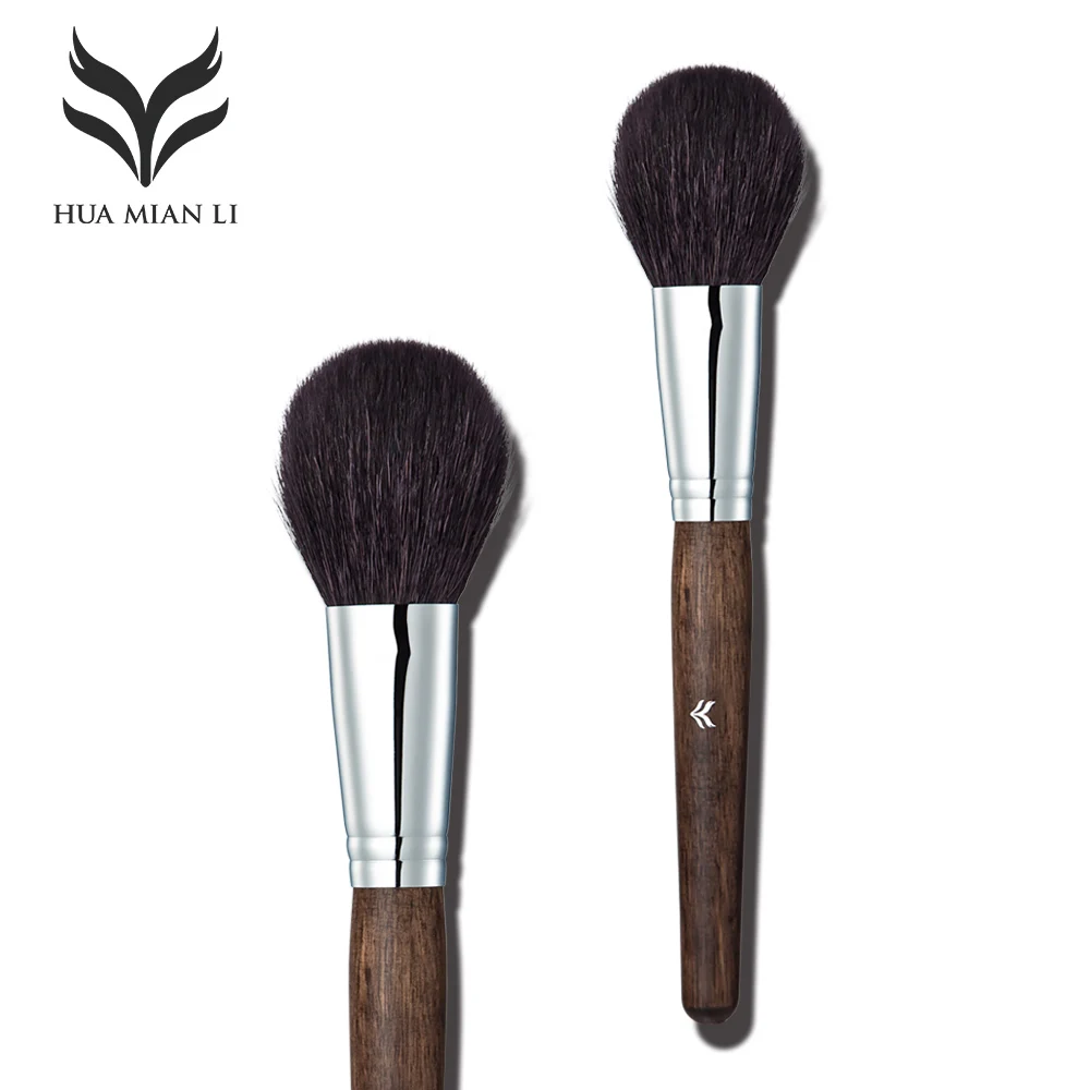 Huamianli большой Loose Powder Brush полноценно профессиональный шерсть Румяна Bronzer гибкие