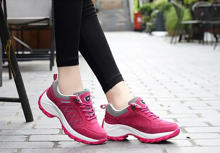 Akexiya женские кроссовки на платформе дышащая уличная спортивная обувь для