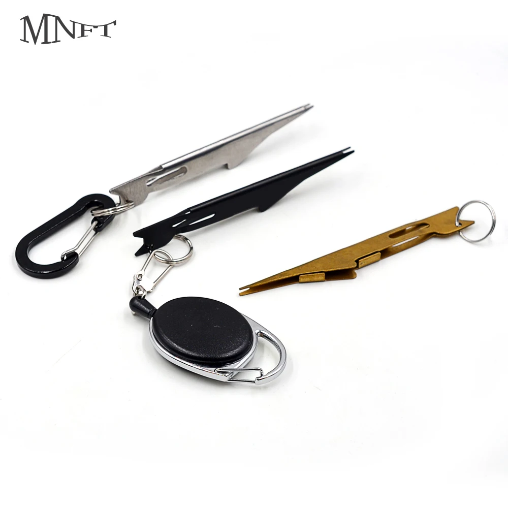 MNFT Fly Fishing Quick Nail Knot Tying Tool & Hook Eye Cleaner 2 In 1 Angler Accessories with Retractor Zinger|Рыболовные снасти| |