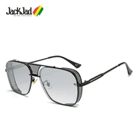 jackjad 2020 fashion square metal pilot style steampunk sunglasses side mesh shield brand design sun glasses oculos de sol 28037