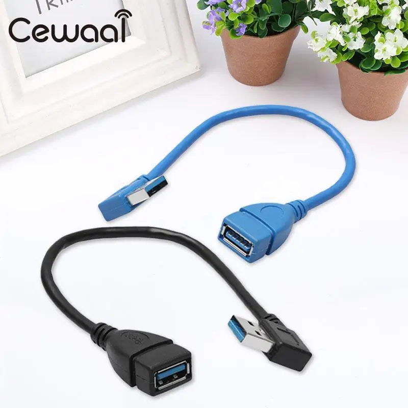 Cewaal USB 3 0 соединительная линия мужской и женский правый поворот кабель ноутбук ПК