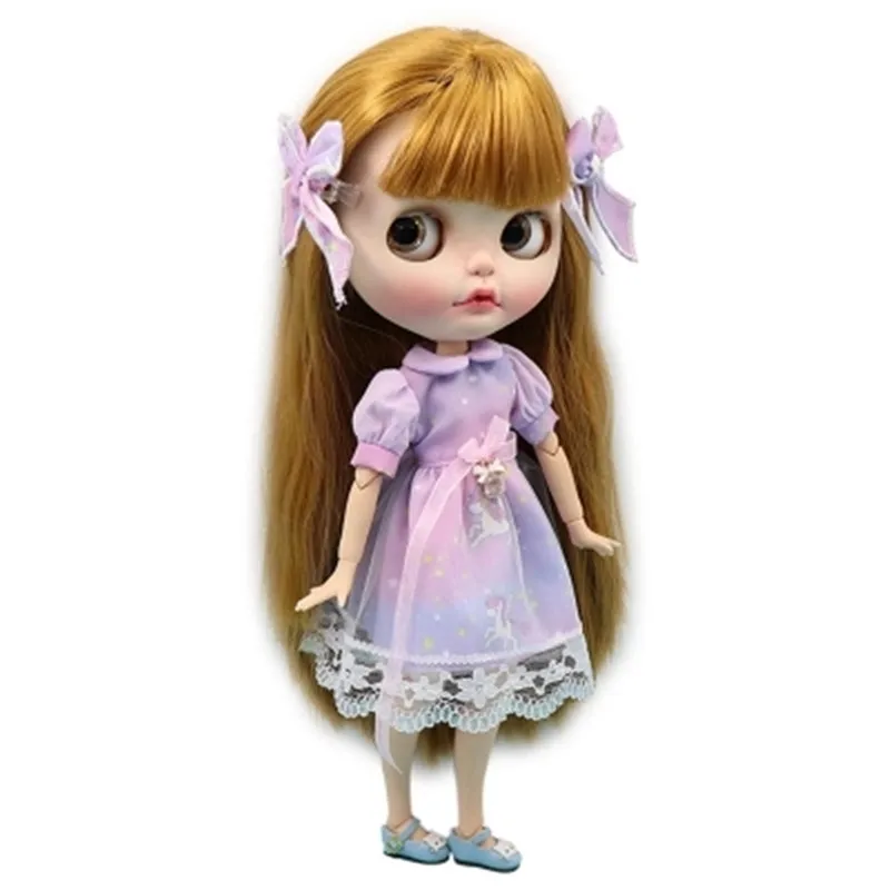 Платье для куклы в стиле принцессы с лентой для волос 30 см BJD/Blyth Одежда для куклы DIY 1/6 аксессуары для кукол одежда для детского подарка