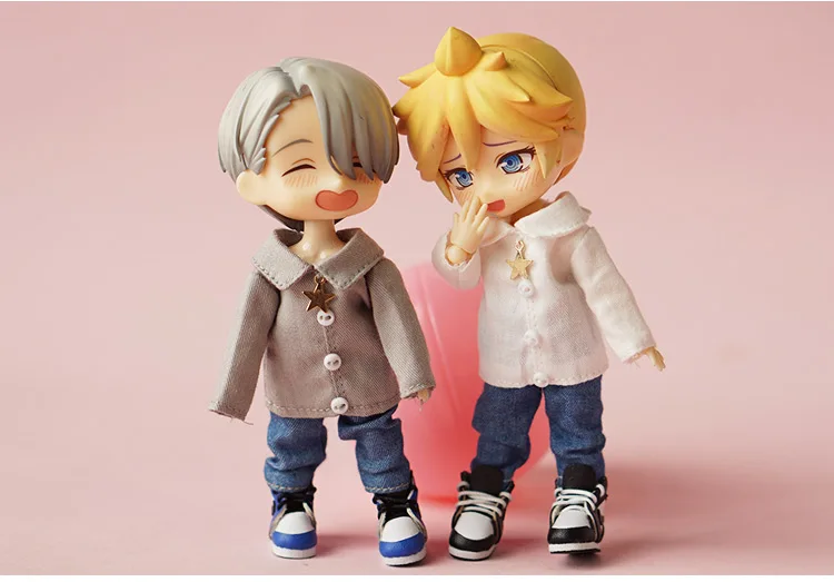 1 шт. милые куклы ob11 звезда рубашка Длинная Однотонная для 1/12 bjd аксессуары Одежда