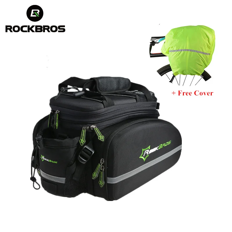 ROCKBROS 35L MTB велосипедные сумки рама Стойка Сумка Водонепроницаемый Многофункциональный 3 в 1 светоотражающий велосипедный большой пакет велосипедные сумки для багажа