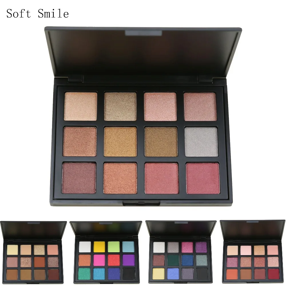 Мягкой улыбкой 12 Цвет Shimmer Характер свечения Eye shadow Palette Макияж Косметика нюдовая